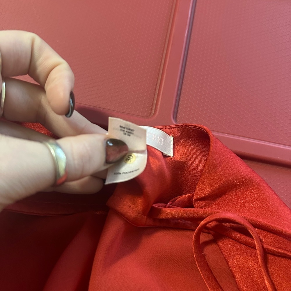 Y2K vintage Victoria’s Secret satin babydoll top bow detail red 1999 size medium - Picture 4 of 7